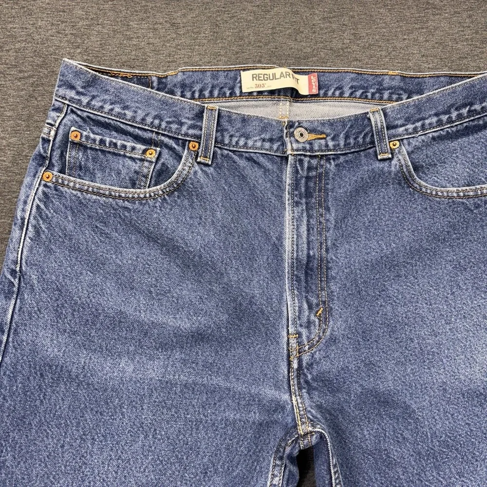 VTG Levis 505 Jeans Mens‎ 40x30 Blue Denim Regular Straight Fade Workwear Y2K